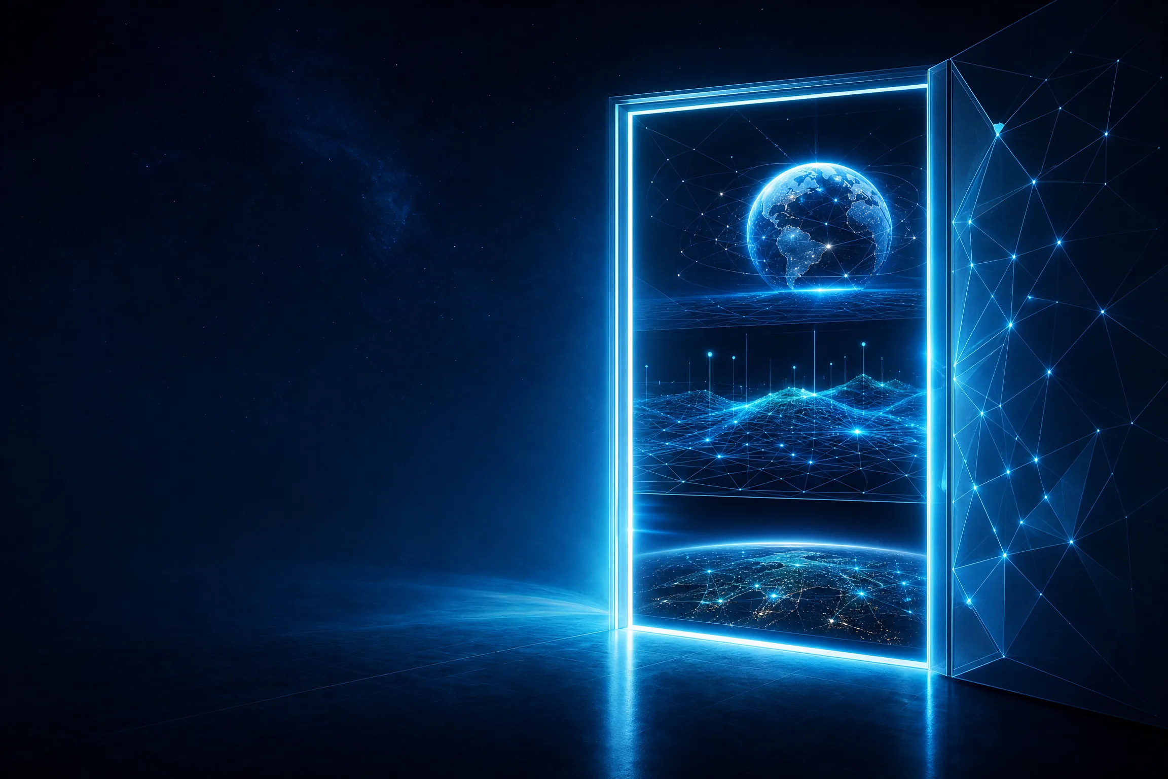 Portail lumineux vers une profondeur WebXR