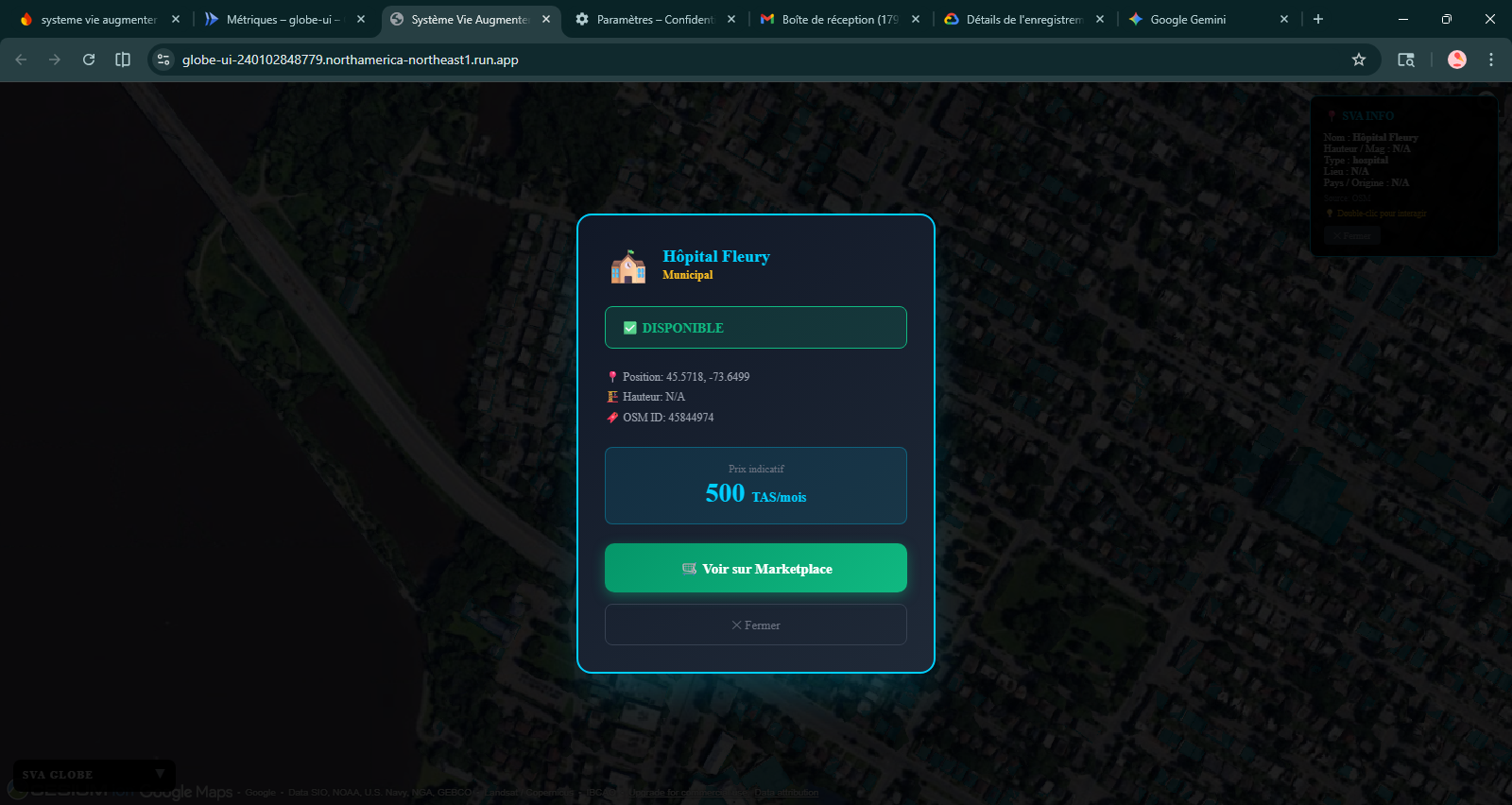 SVA municipal pricing popup