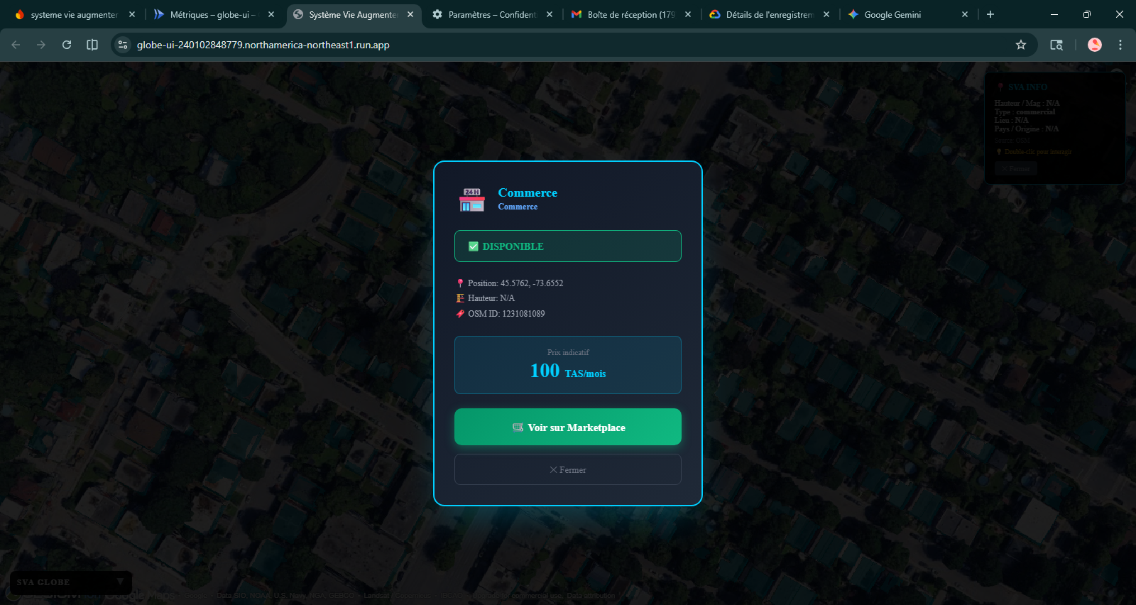 SVA residential pricing popup